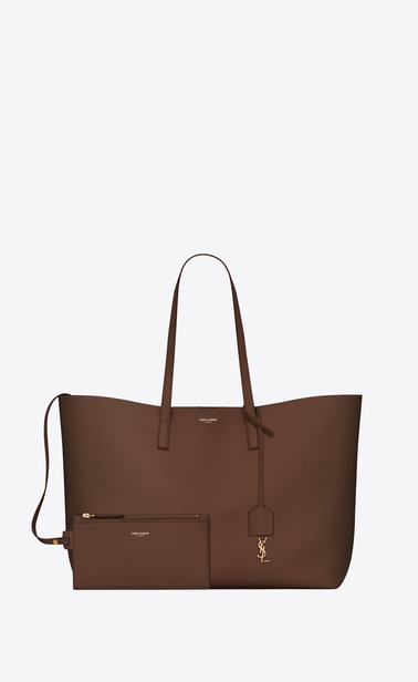 Saint Laurent E/W shopping bag in soft leather
